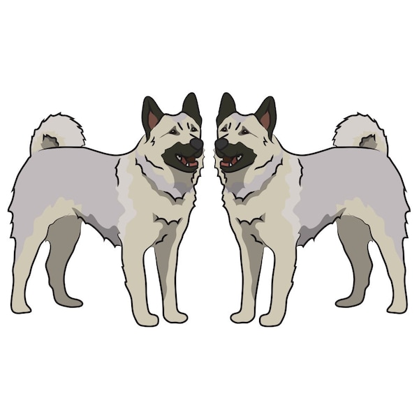 Norwegian Elkhound Dog Decal, Dog Lover Decor Vinyl Sticker